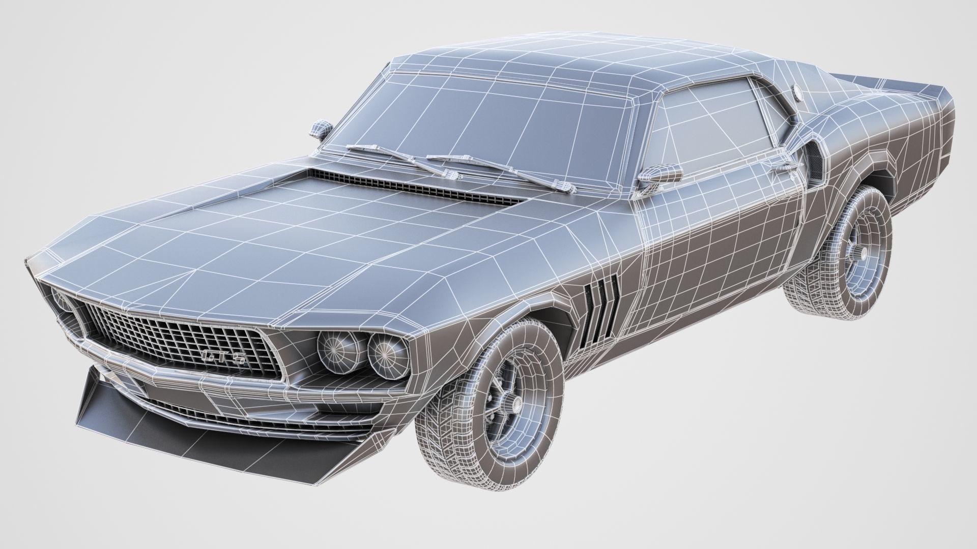 Generic Muscle Car 3D model_11
