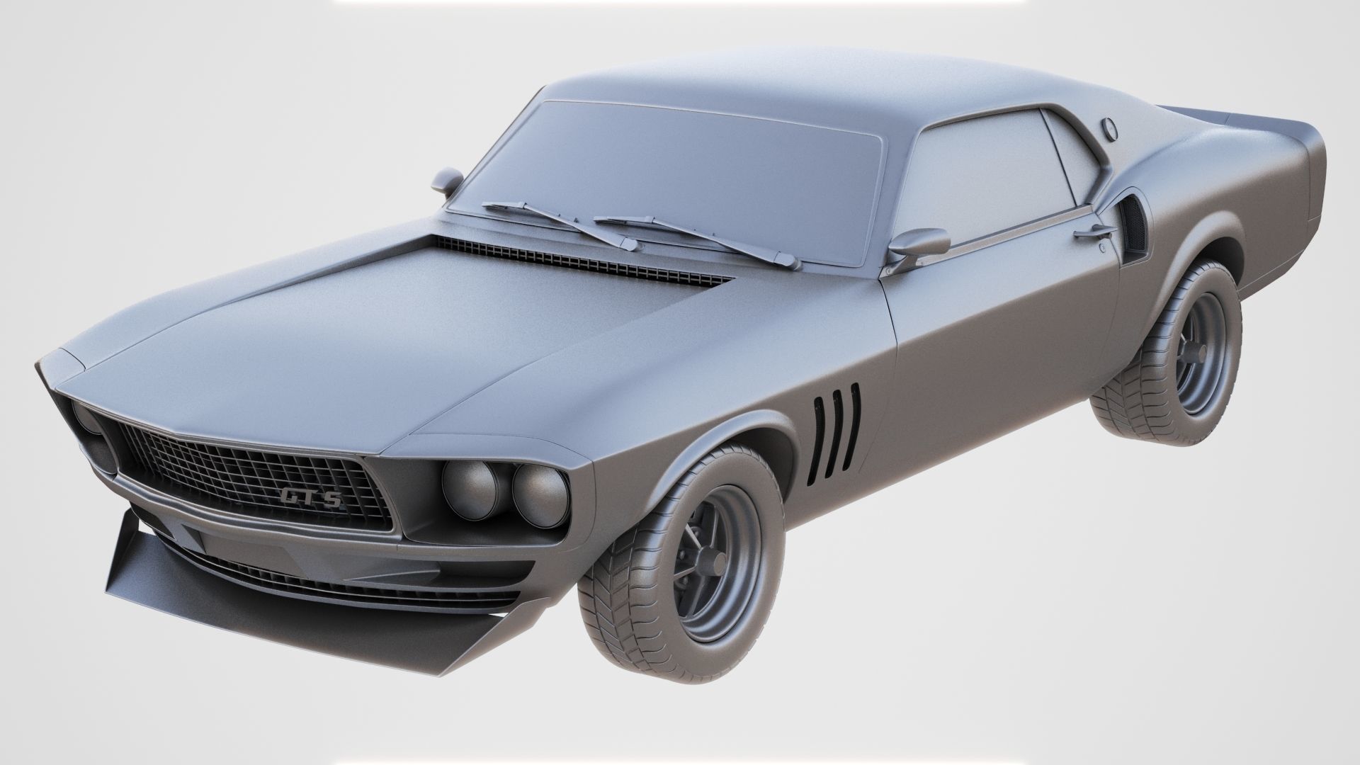 Generic Muscle Car 3D model_10