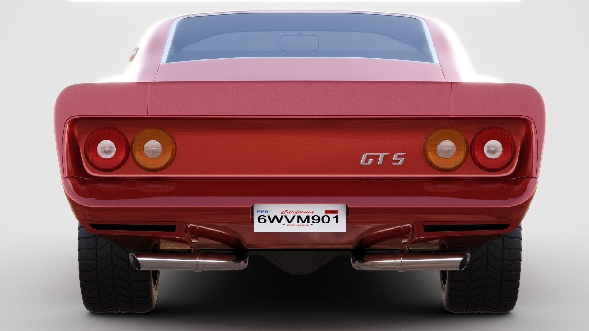 Generic Muscle Car 3D model_4