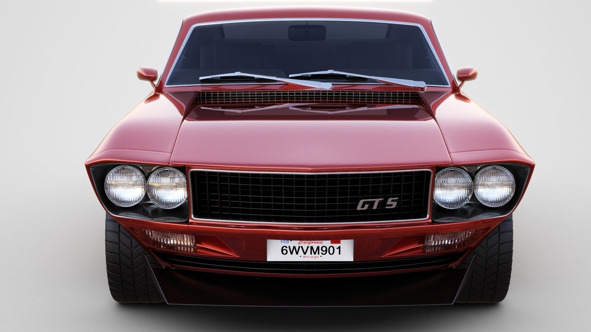 Generic Muscle Car 3D model_7