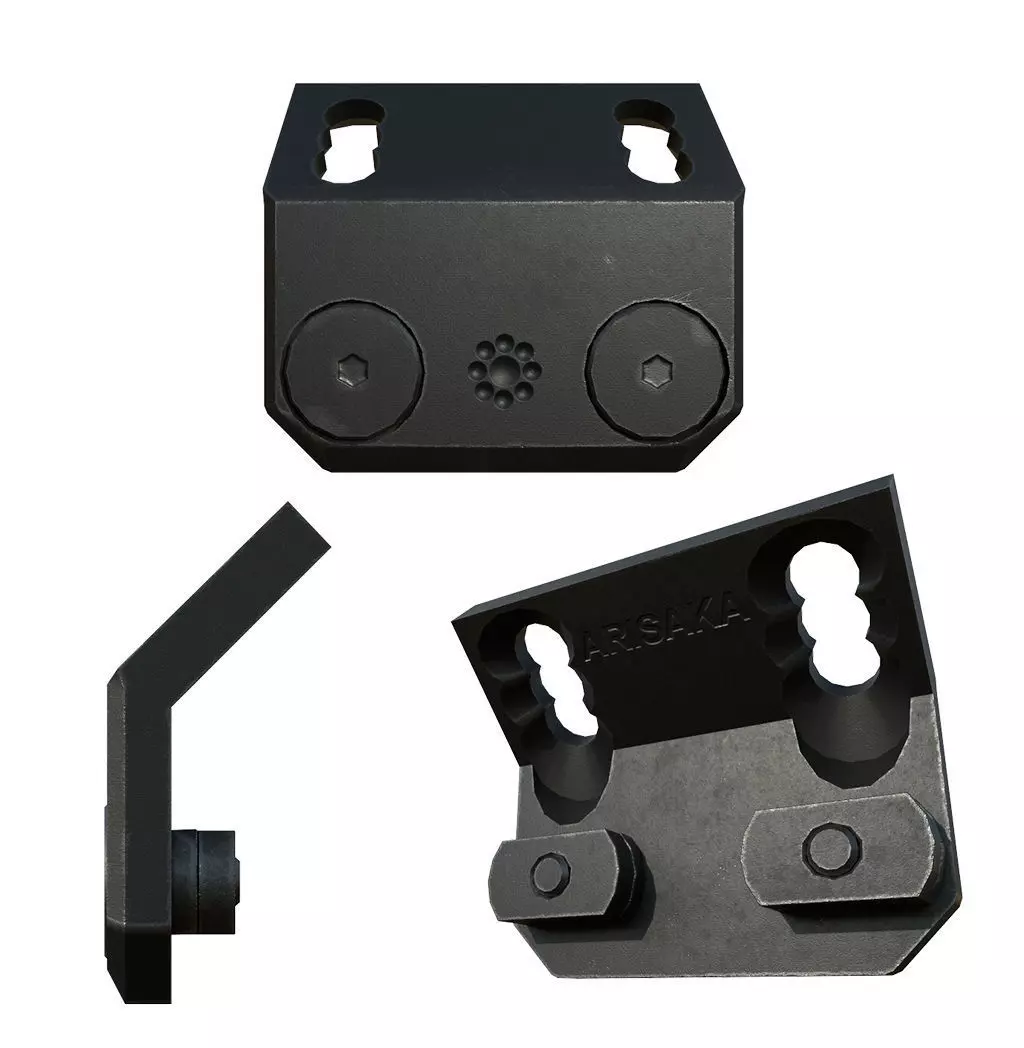 Arisaka Defence Offset Scout Mount M-LOK Low poly PBR  Low-poly 3D model_0