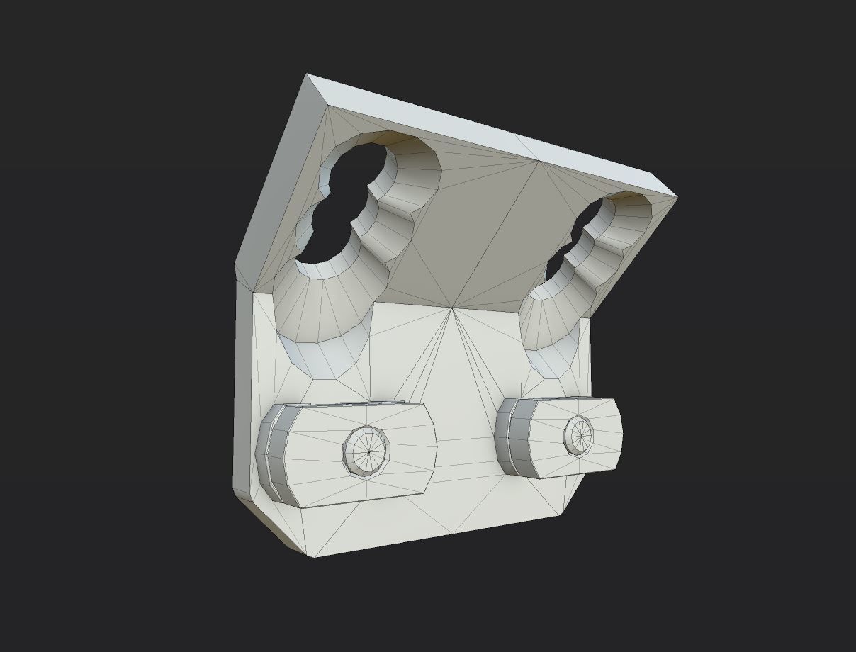 Arisaka Defence Offset Scout Mount M-LOK Low poly PBR  Low-poly 3D model_3