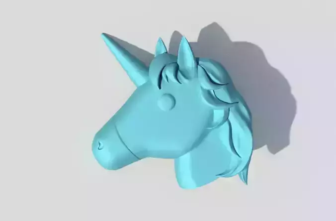 Unicorn Emoji Accurate and 3D printable Model