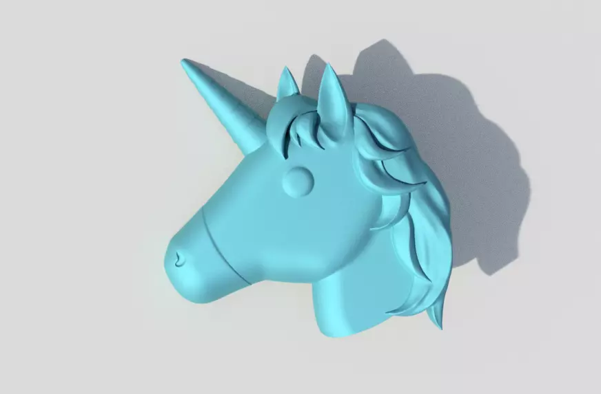 Unicorn Emoji Accurate and 3D printable Model 3D print model_0