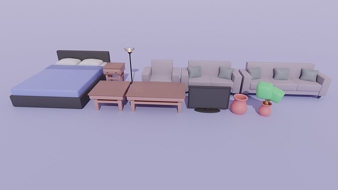 Roblox Hotel Asset Pack Low-poly 3D model
