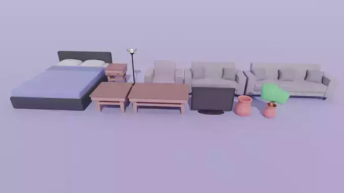 Roblox Hotel Asset Pack Low-poly 3D model