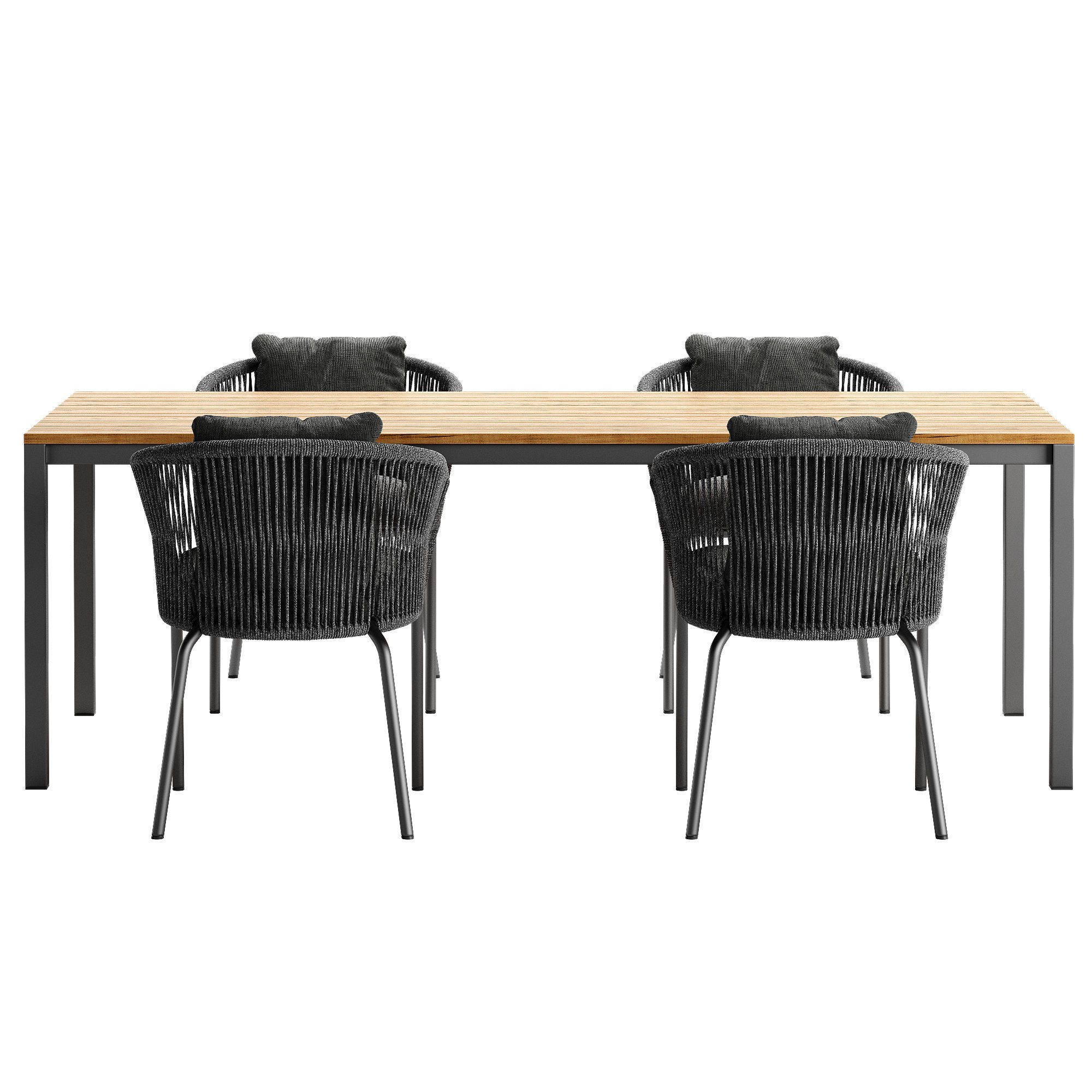 Solpuri Loop chair Classic Alu table set 3D model_3