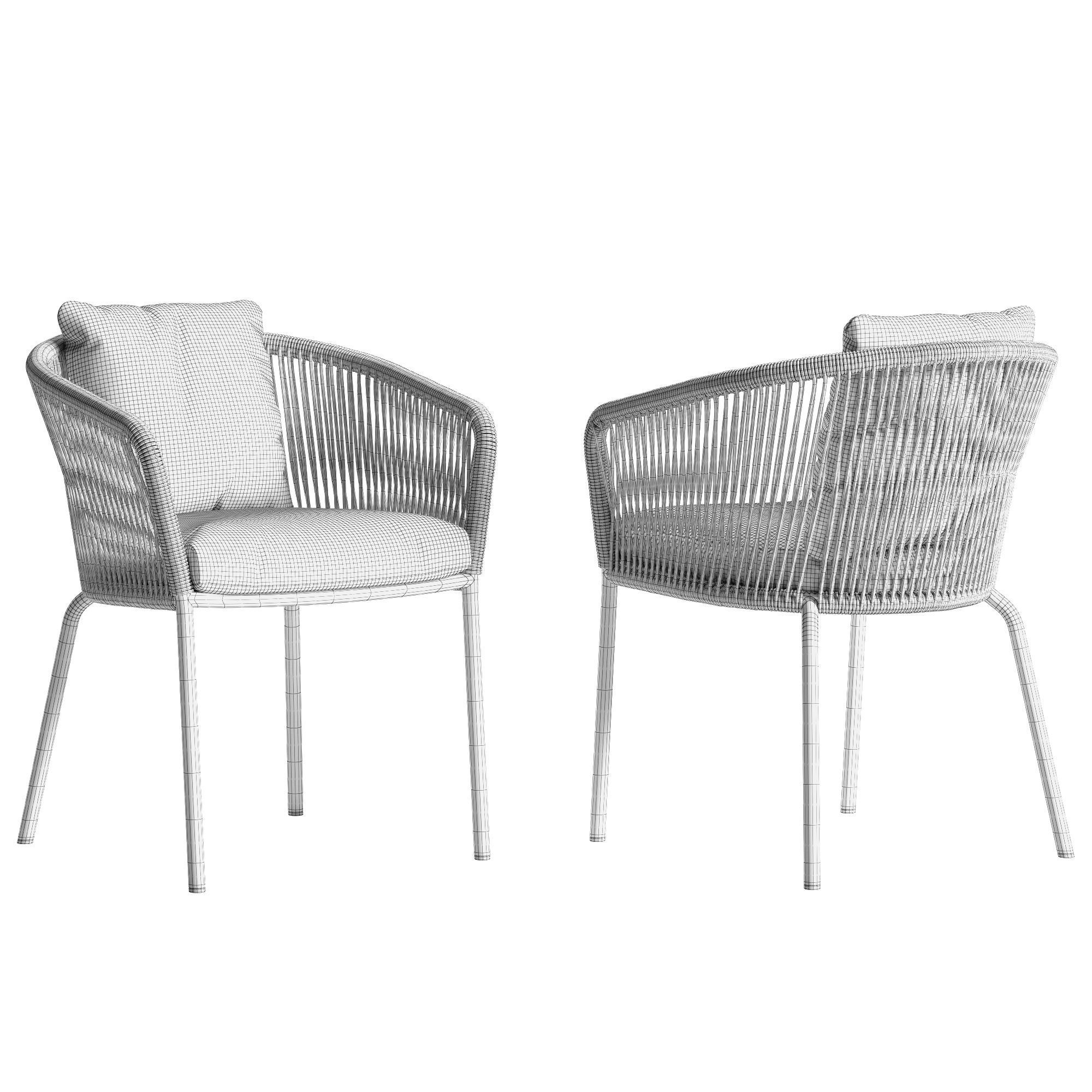 Solpuri Loop chair Classic Alu table set 3D model_8