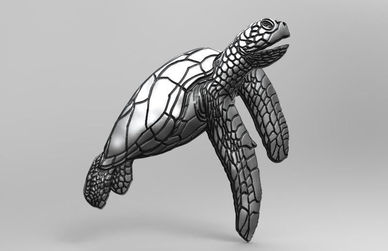 Turtle pendant  3D print model_5
