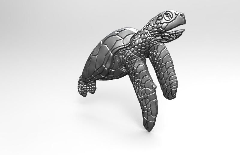 Turtle pendant  3D print model_6