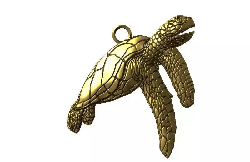 Turtle pendant  3D print model_0