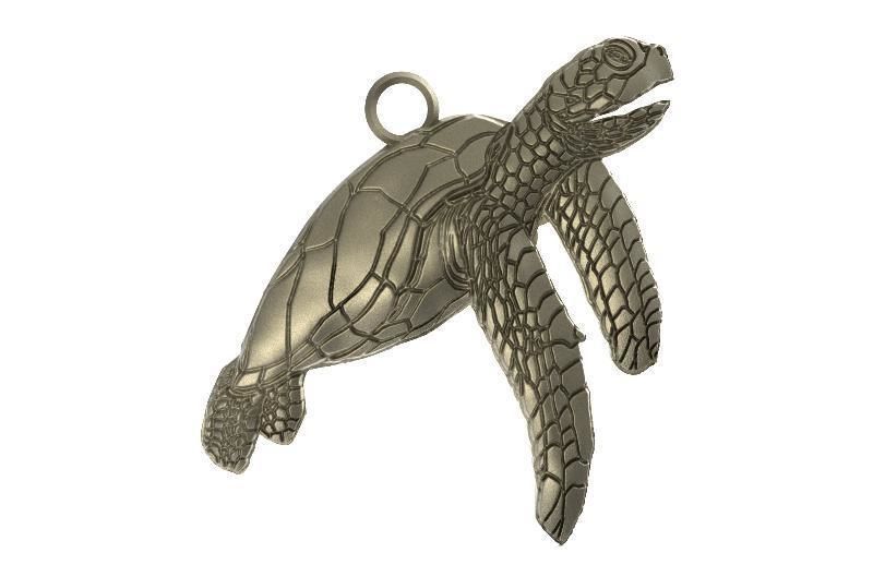 Turtle pendant  3D print model_4