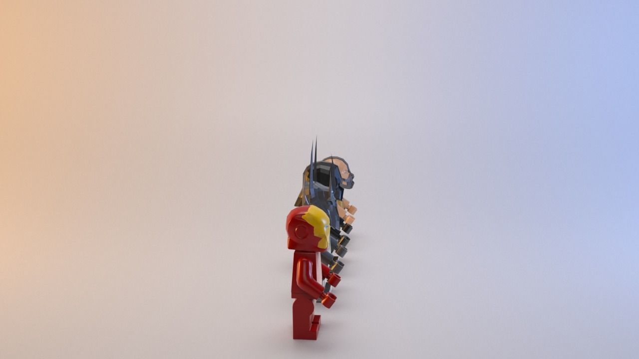 Toy black characters Low-poly 3D model_15