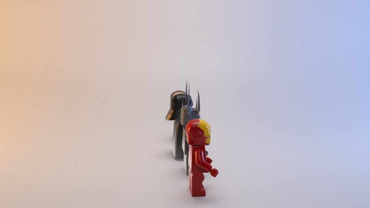 Toy black characters Low-poly 3D model_16