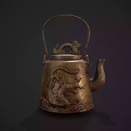 Antique Chinese Dragon Teapot 