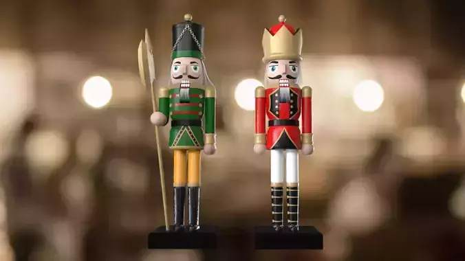Nutcraker two nutcrackers 3D model