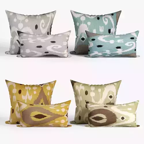 Decorative pillows  set 044 3D model