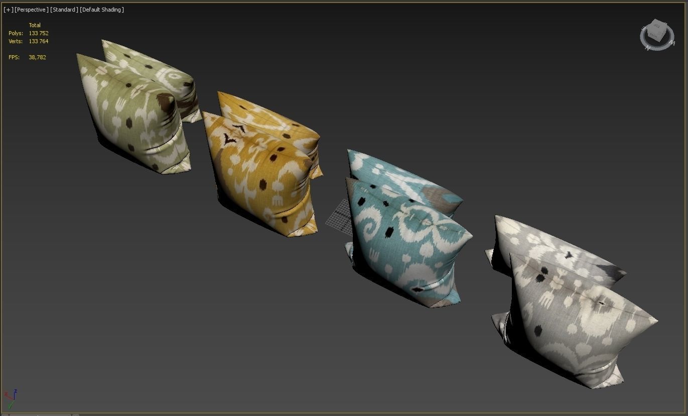 Decorative pillows set 044 3D model_15