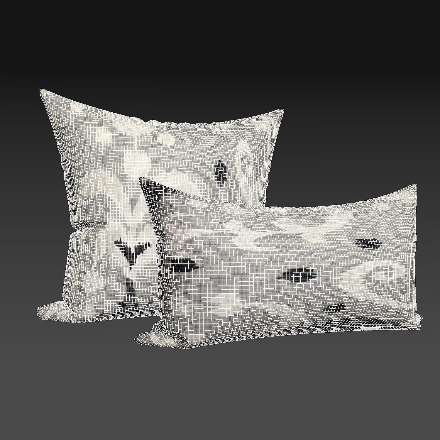 Decorative pillows set 044 3D model_2