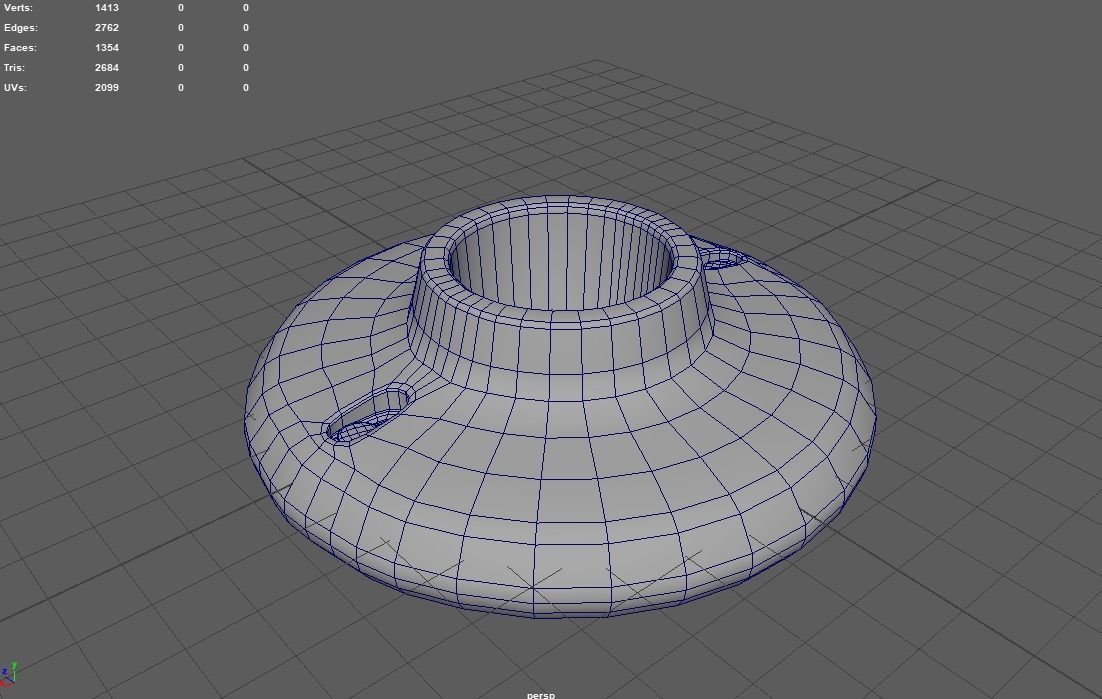 Light Bulb Socket - Household Low-poly 3D model_6