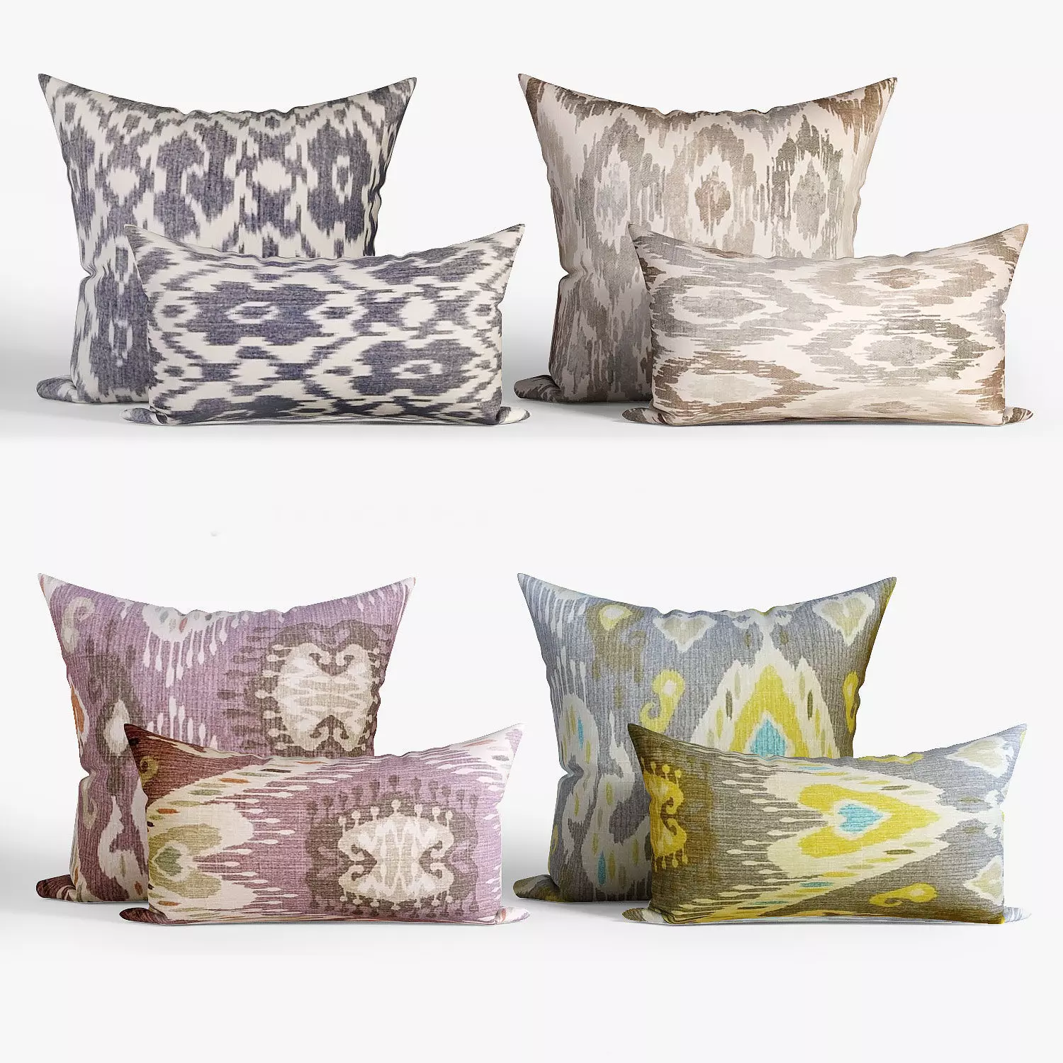 Decorative pillows set 045 3D model_0