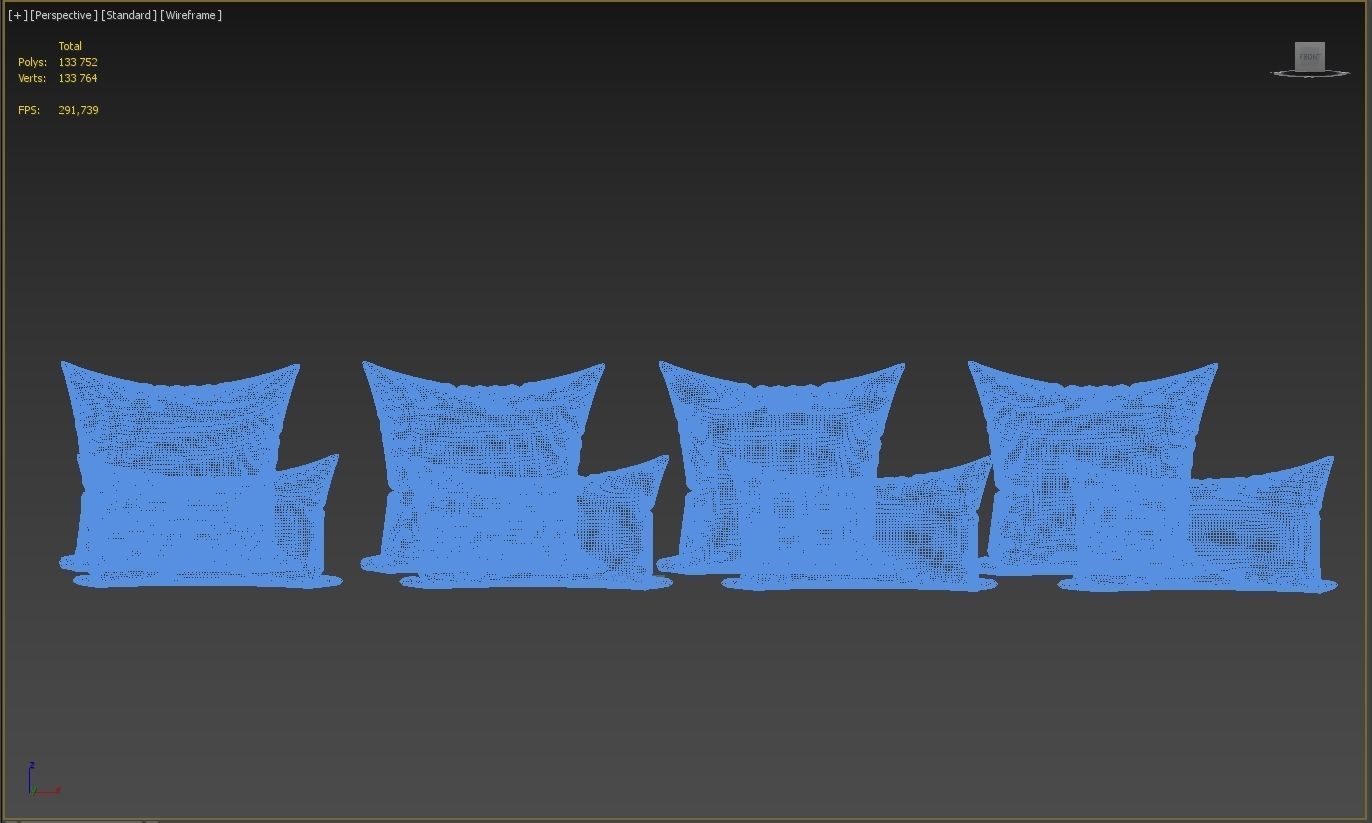 Decorative pillows set 045 3D model_8