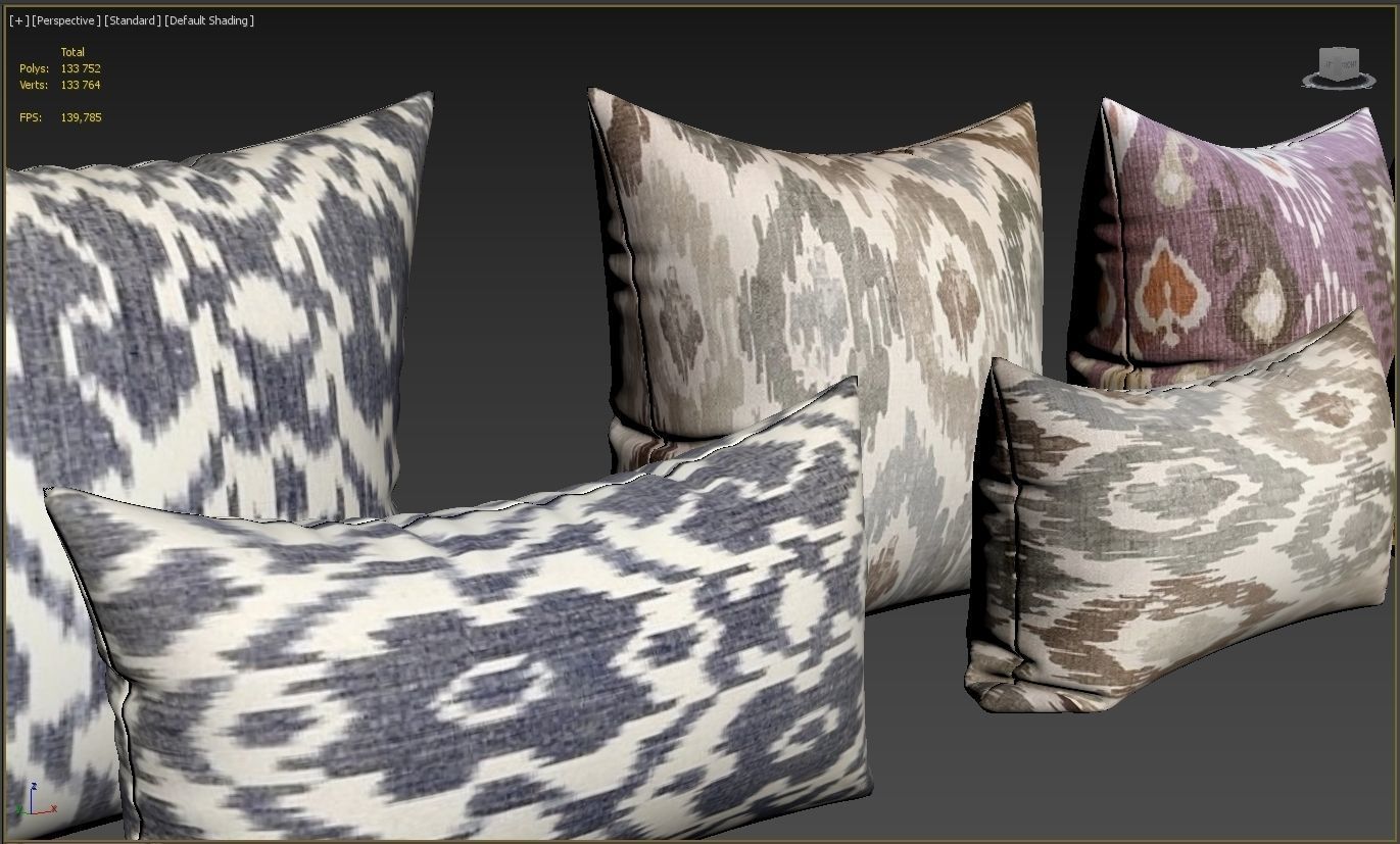 Decorative pillows set 045 3D model_9