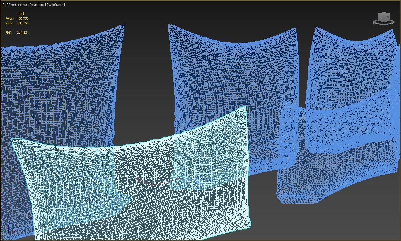 Decorative pillows set 045 3D model_13