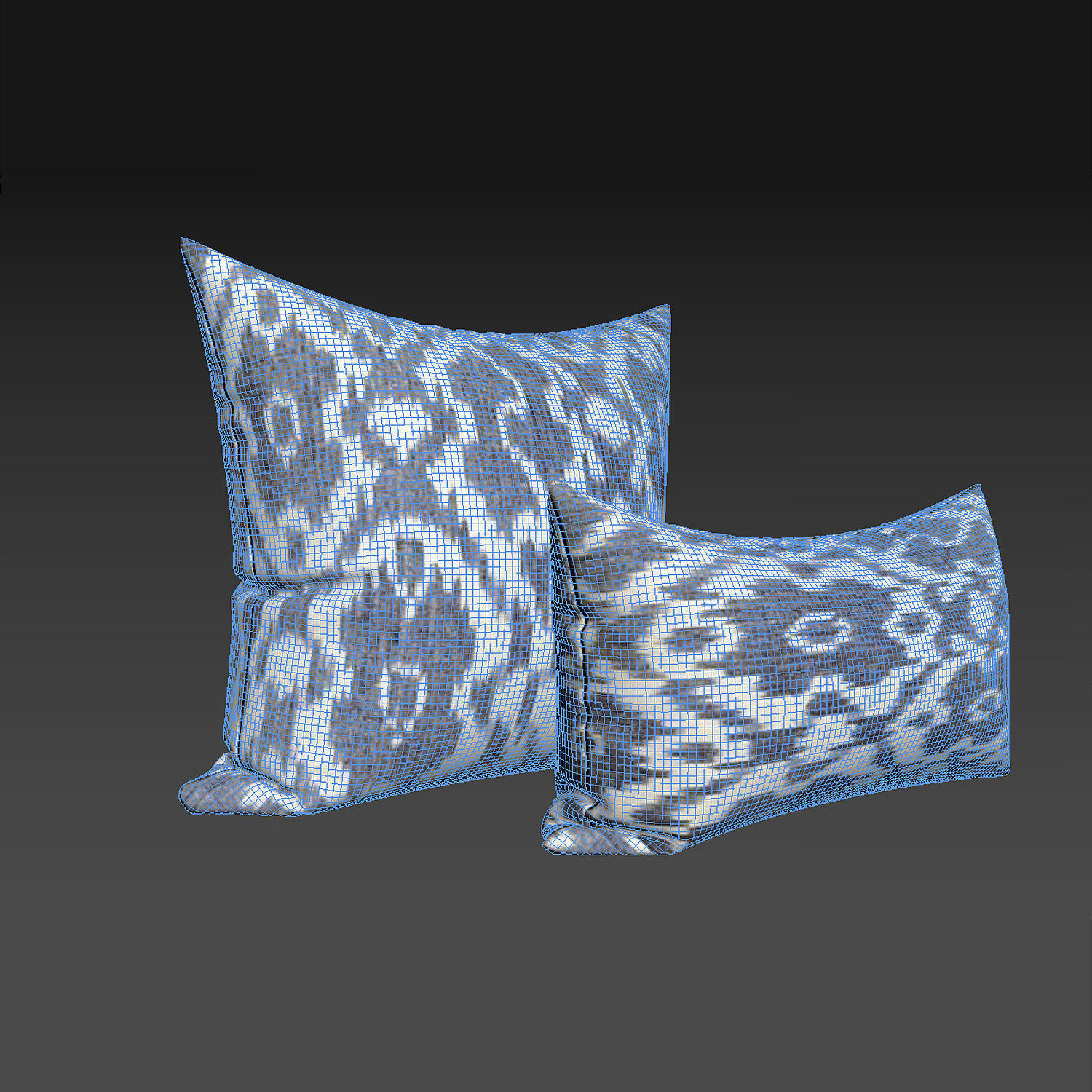 Decorative pillows set 045 3D model_2