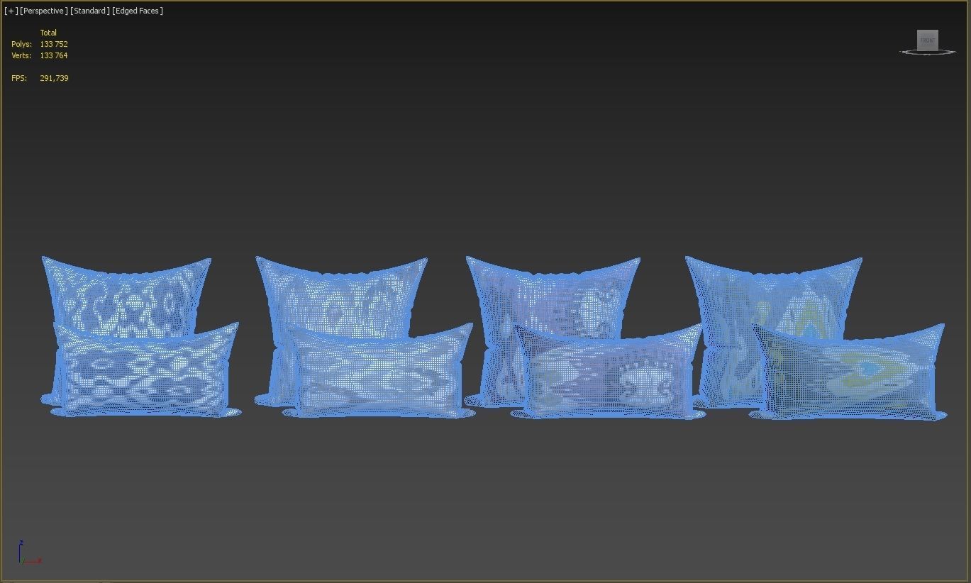 Decorative pillows set 045 3D model_5