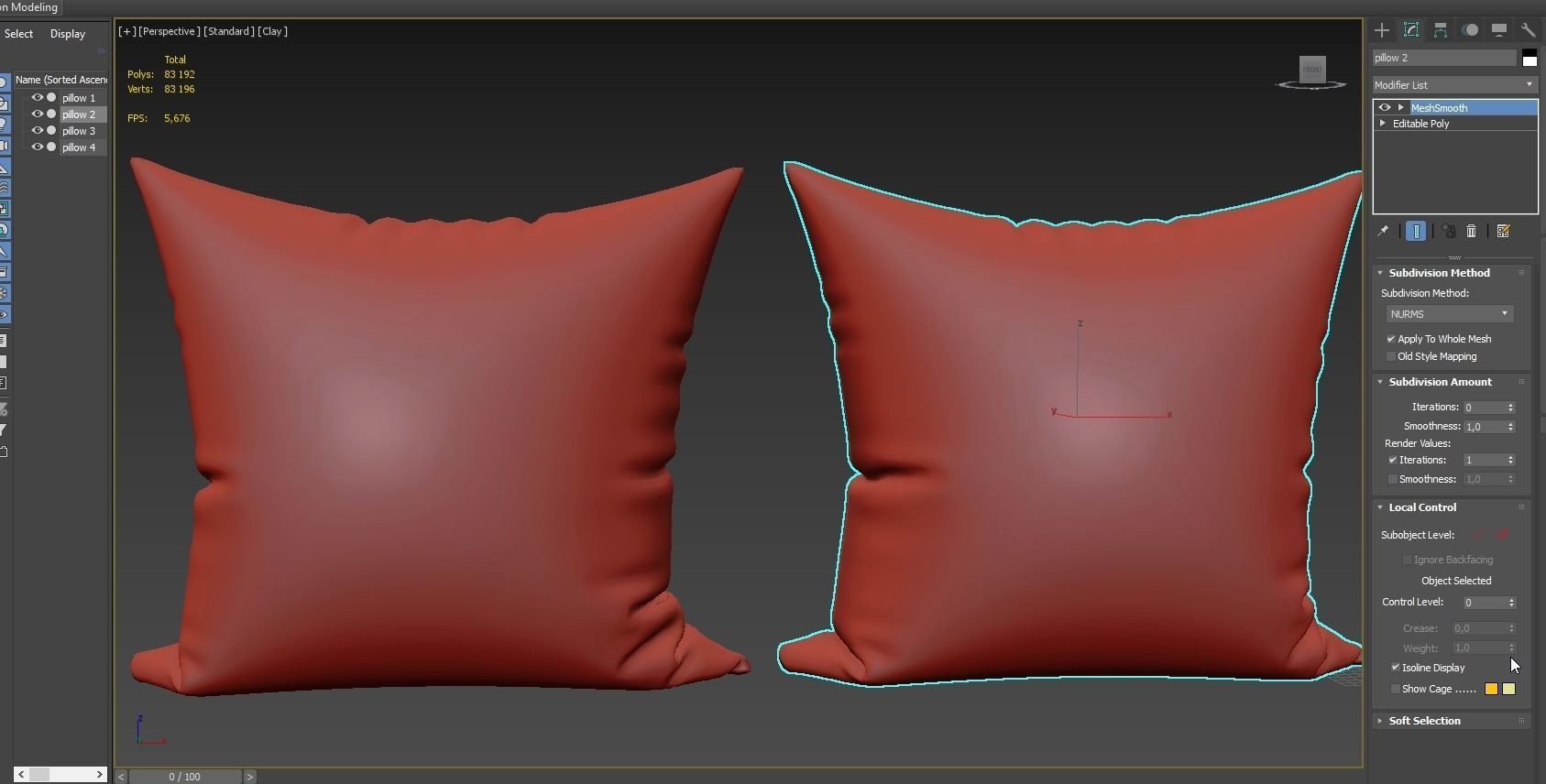 Decorative pillows set 048 3D model_8