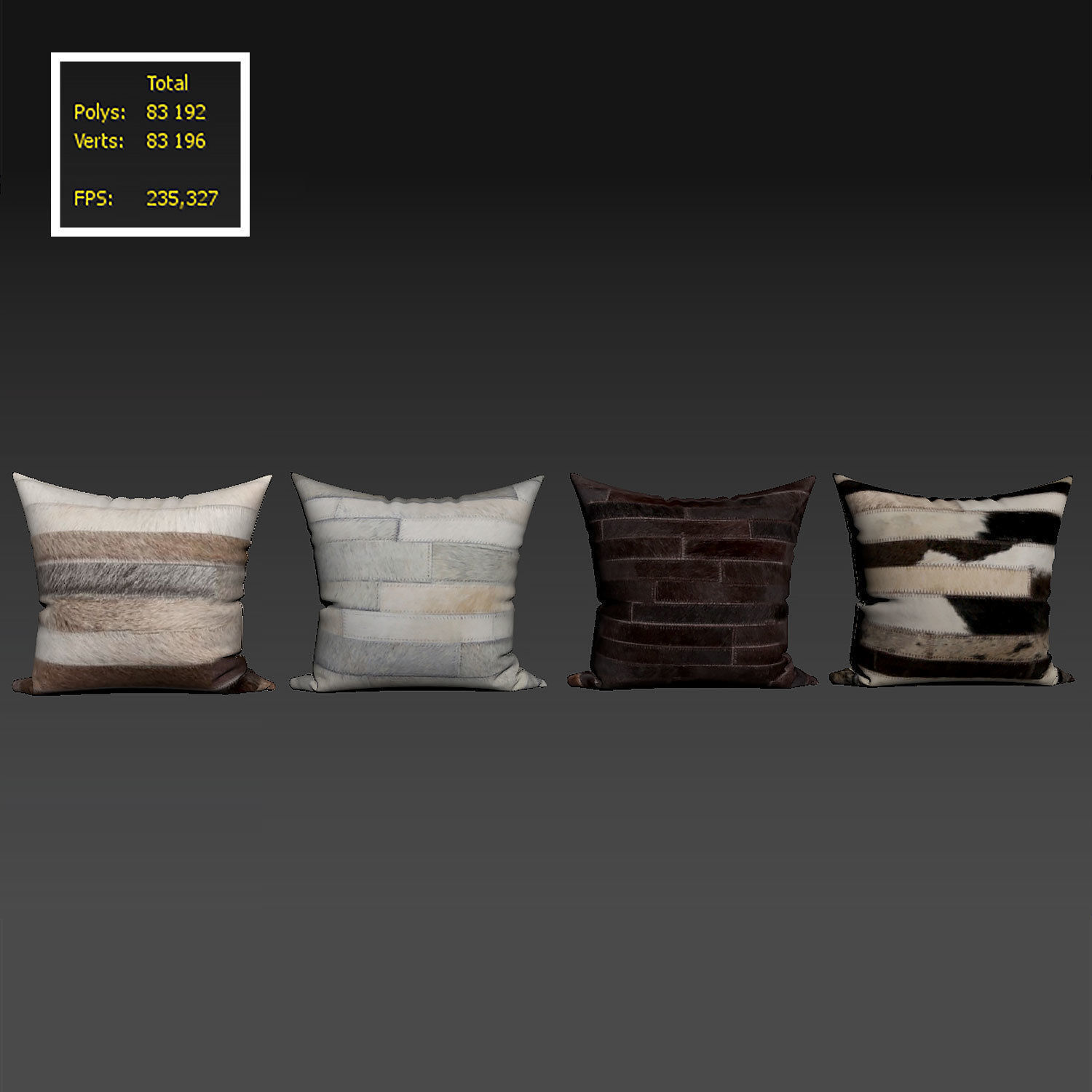 Decorative pillows set 048 3D model_4