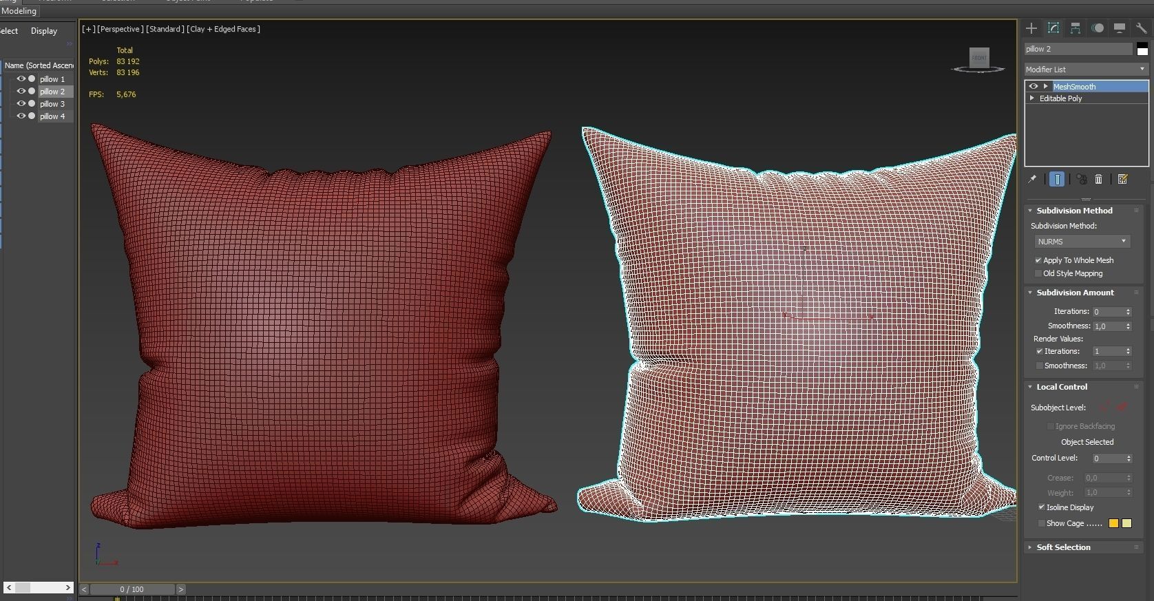 Decorative pillows set 048 3D model_9