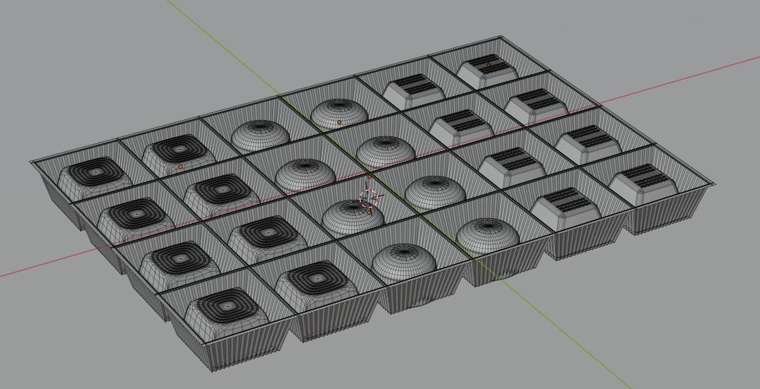 Chocolate christmas chocolates in box 3D model_3