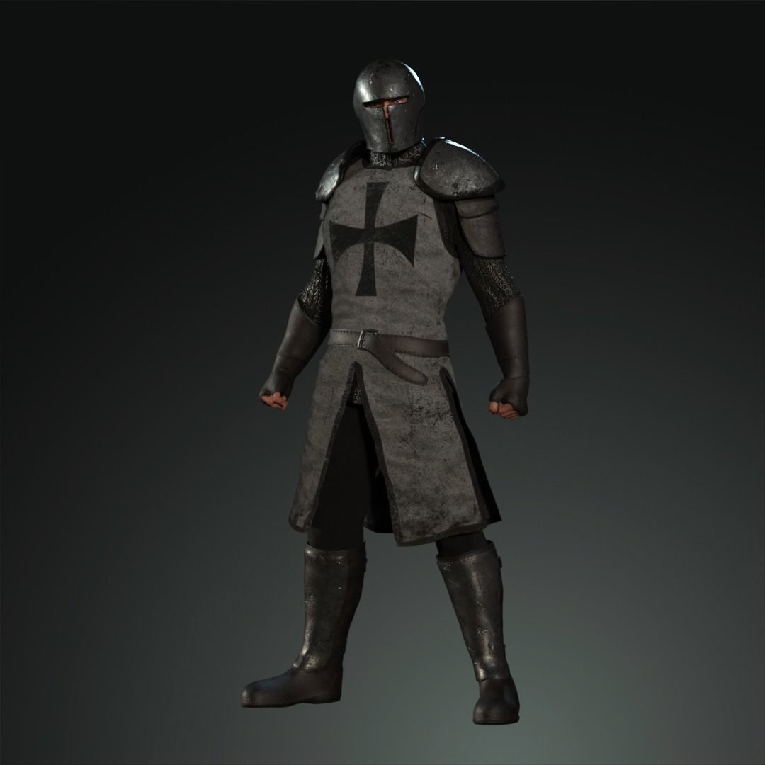The Guardian Fantasy Armor Low-poly 3D model Low-poly 3D model_2