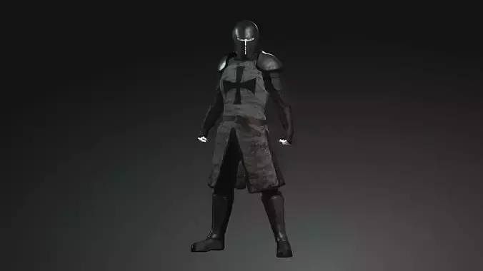 The Guardian Fantasy Armor Low-poly 3D model
