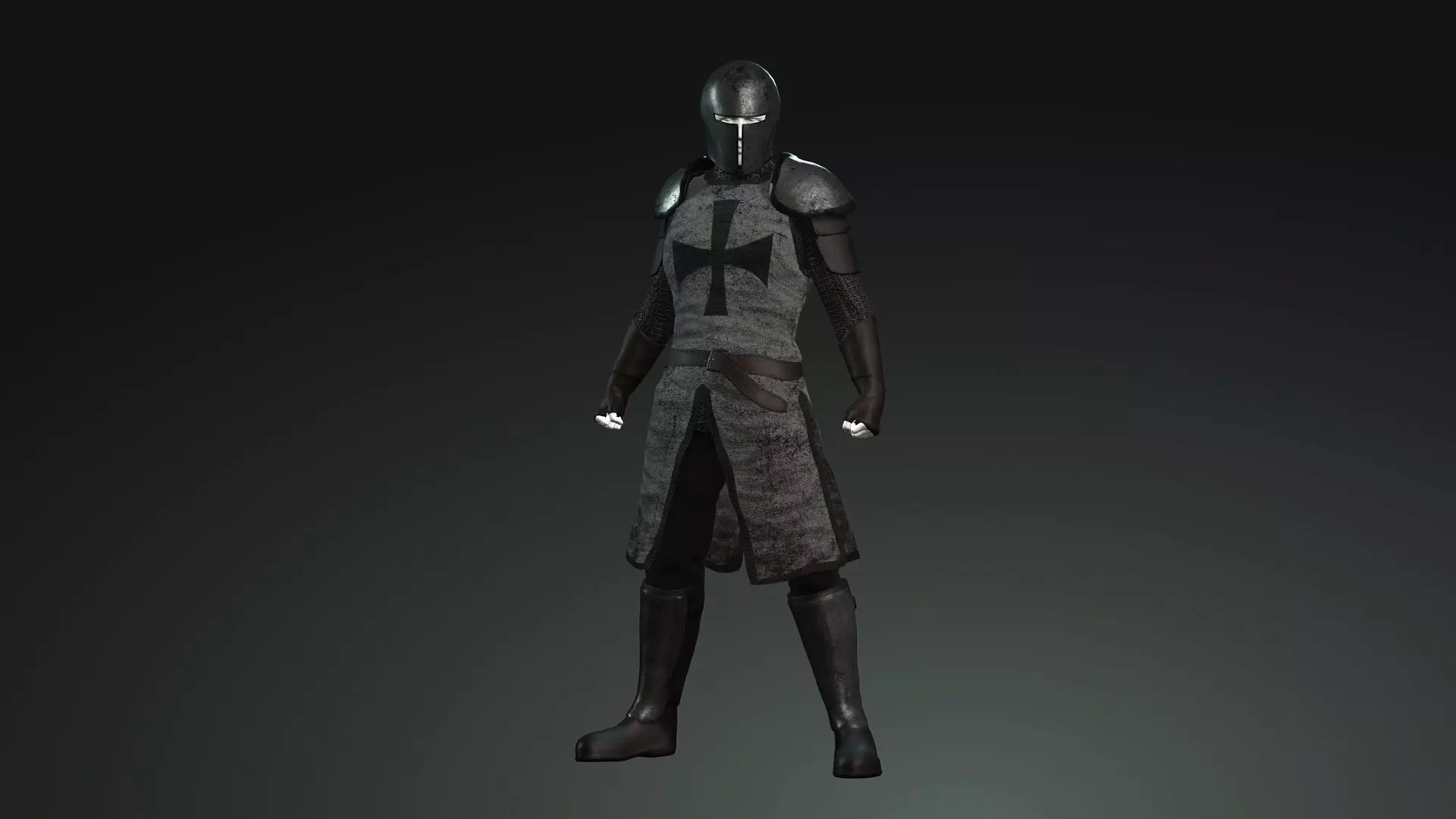 The Guardian Fantasy Armor Low-poly 3D model Low-poly 3D model_0
