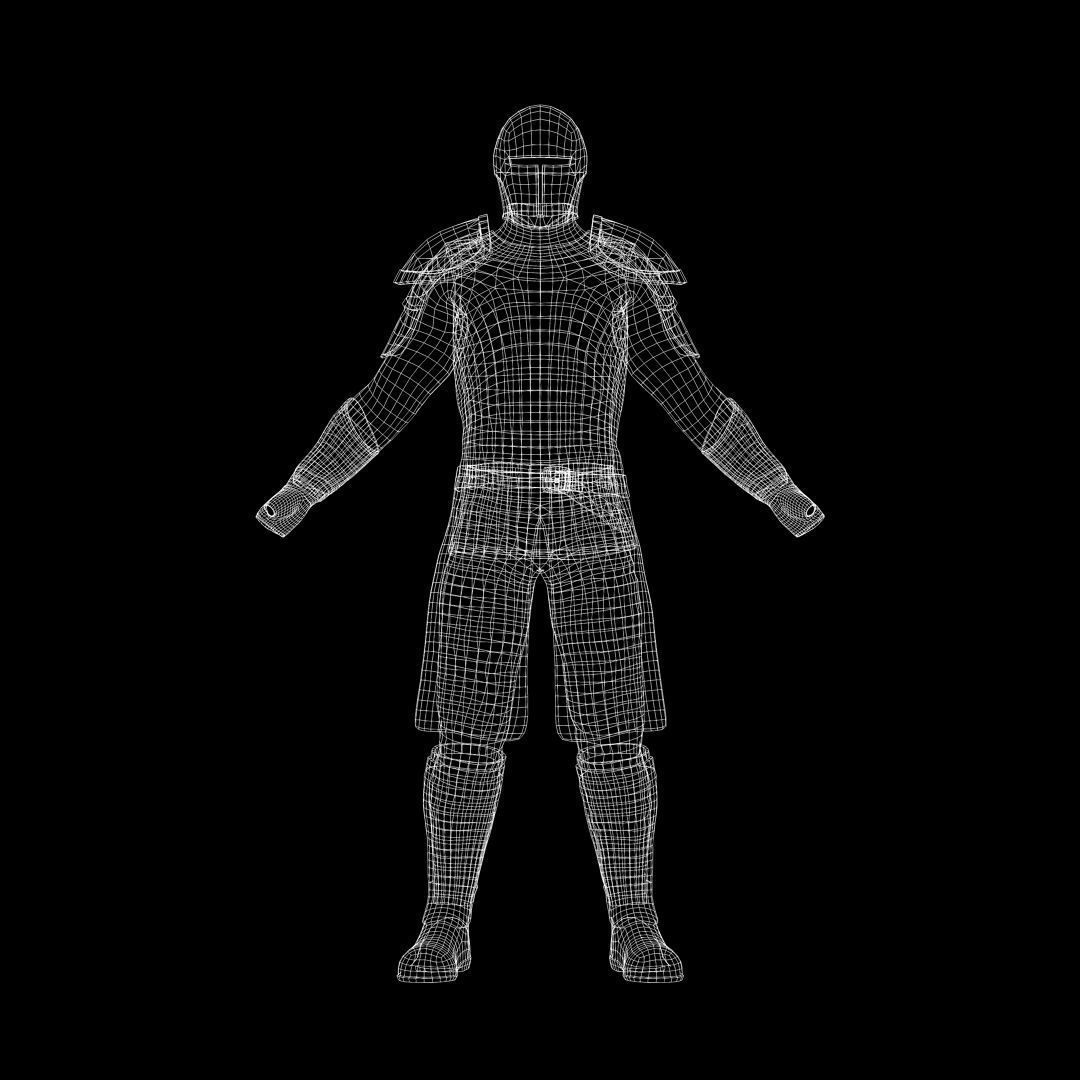 The Guardian Fantasy Armor Low-poly 3D model Low-poly 3D model_5
