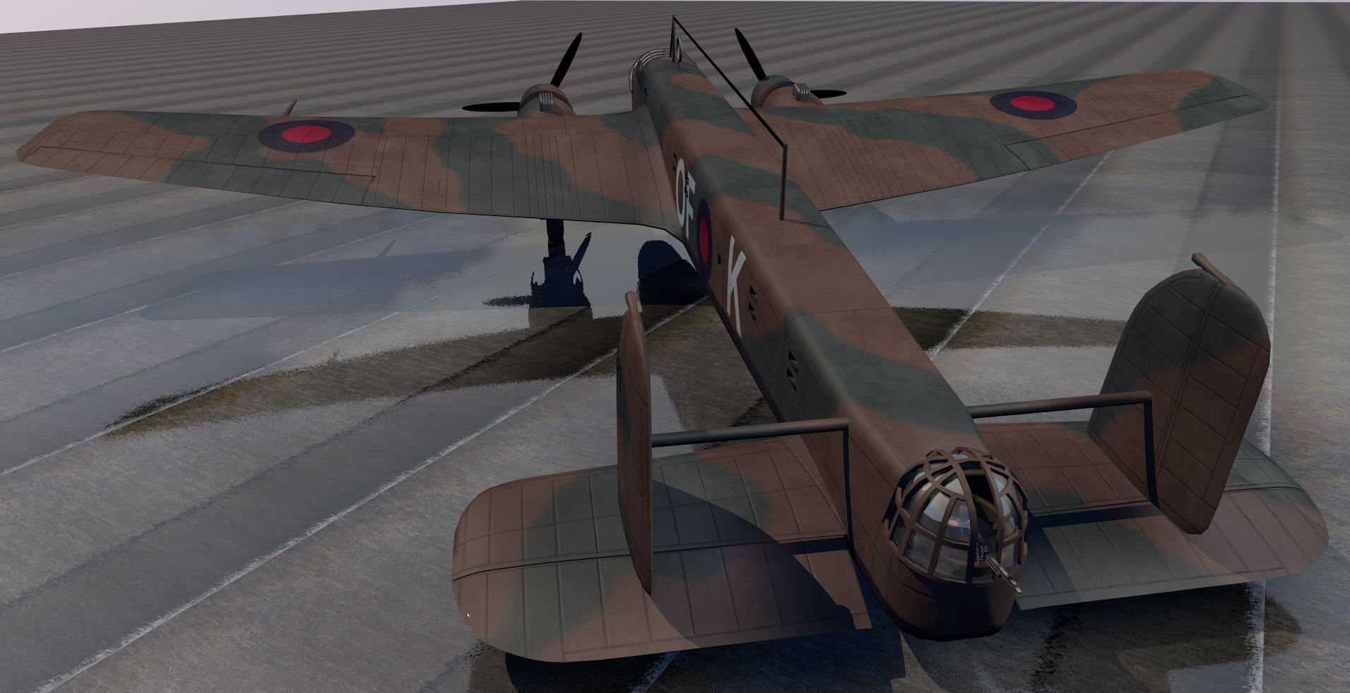 Armstrong Whitworth Whitley Mk-3 3D model_7