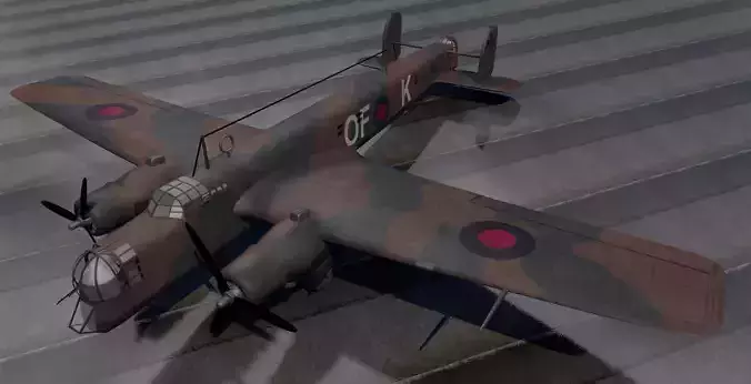 Armstrong Whitworth Whitley Mk-3 3D model