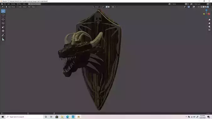 dragon trophy wall mount