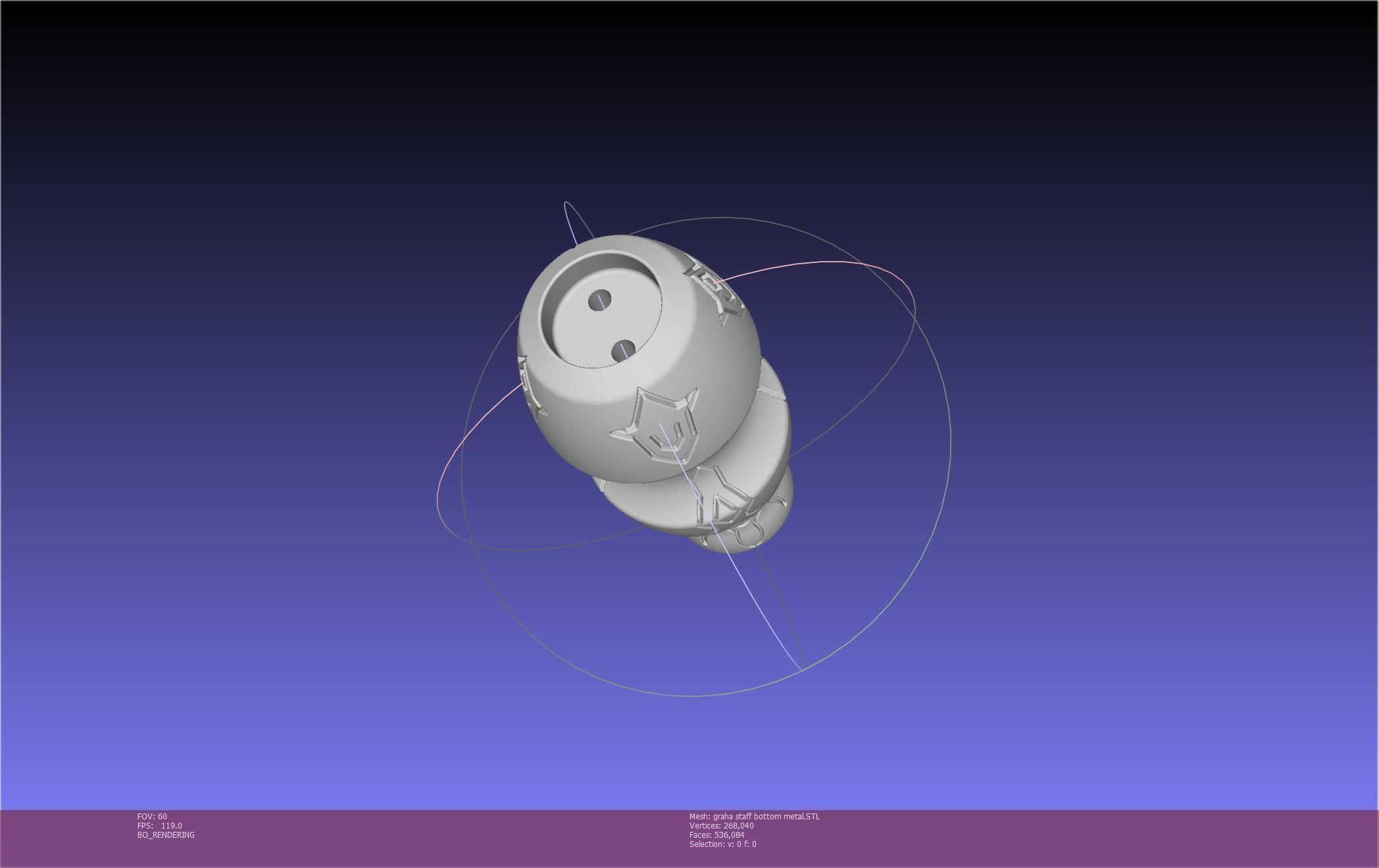 Final Fantasy XIV Graha Staff Printable Assembly 3D print model_45