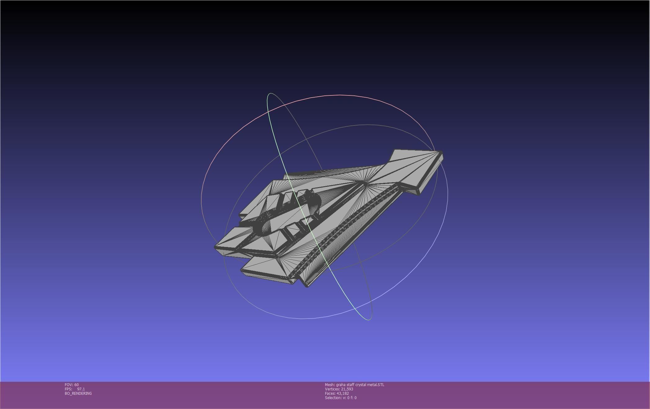 Final Fantasy XIV Graha Staff Printable Assembly 3D print model_136