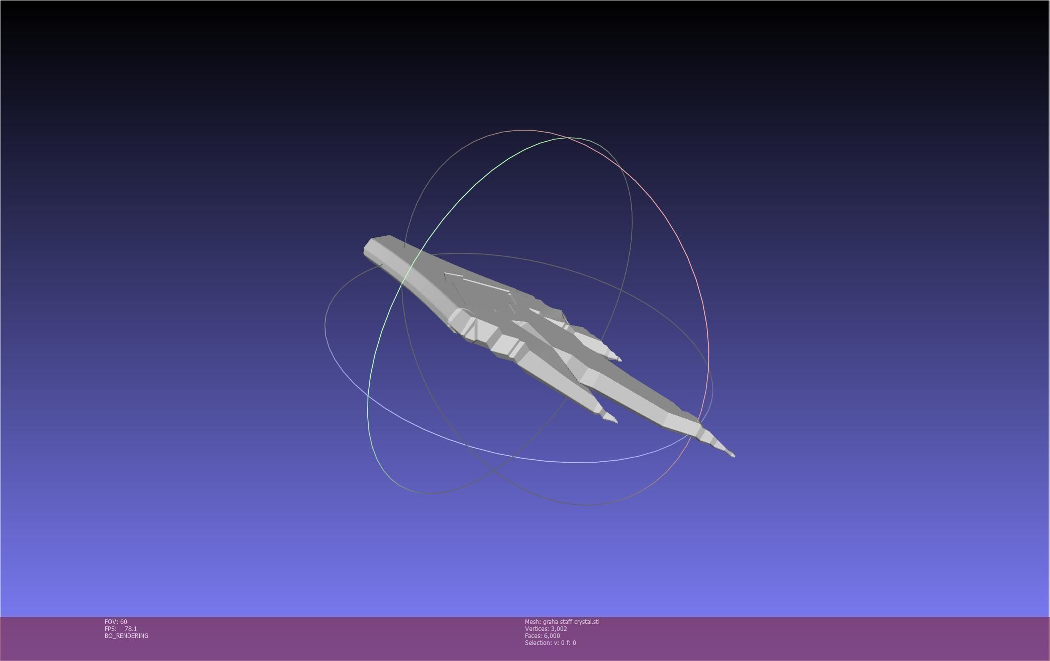 Final Fantasy XIV Graha Staff Printable Assembly 3D print model_84