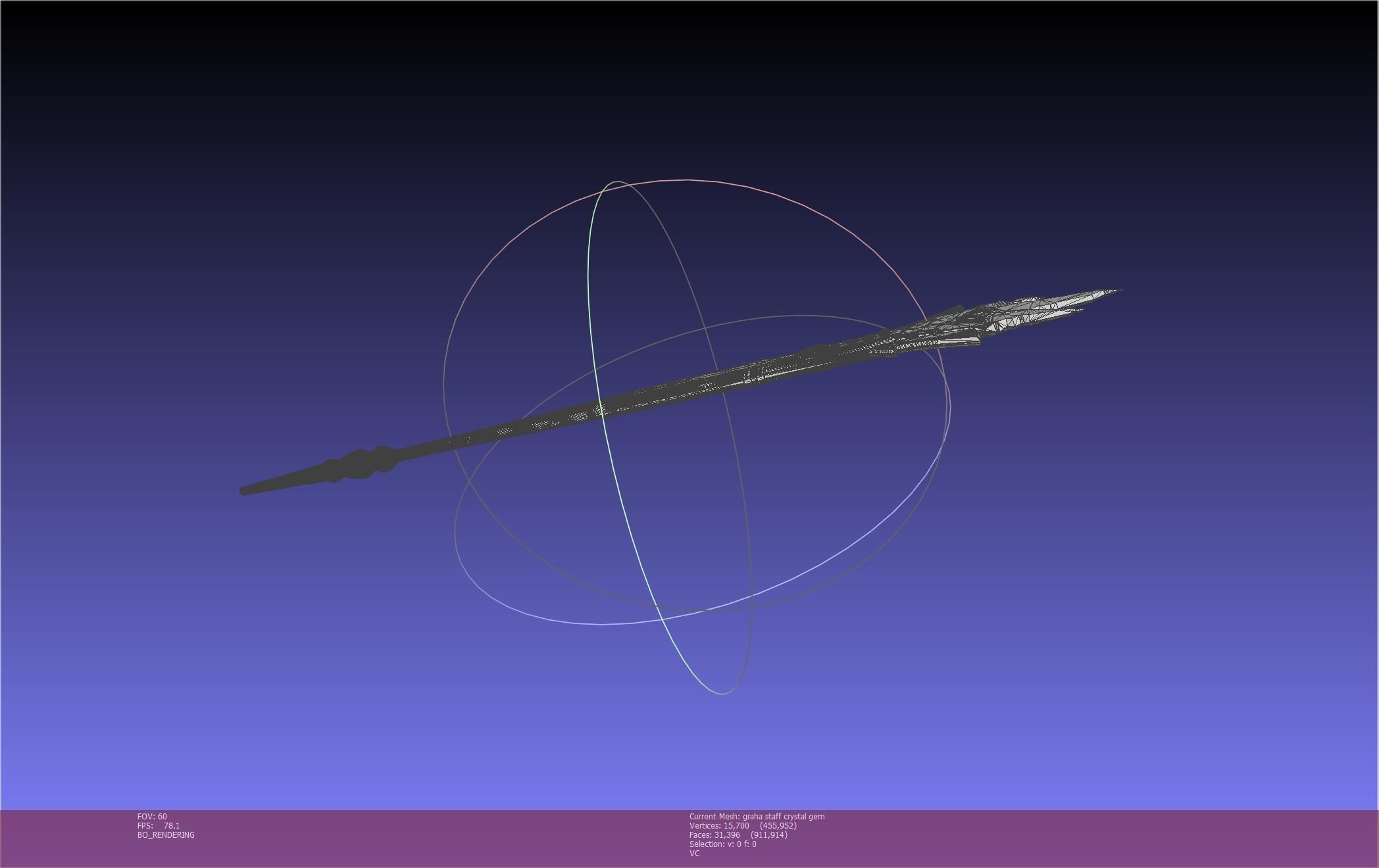 Final Fantasy XIV Graha Staff Printable Assembly 3D print model_18