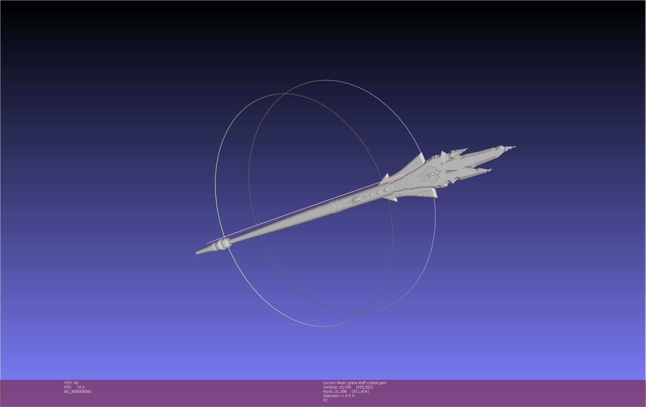 Final Fantasy XIV Graha Staff Printable Assembly 3D print model_11