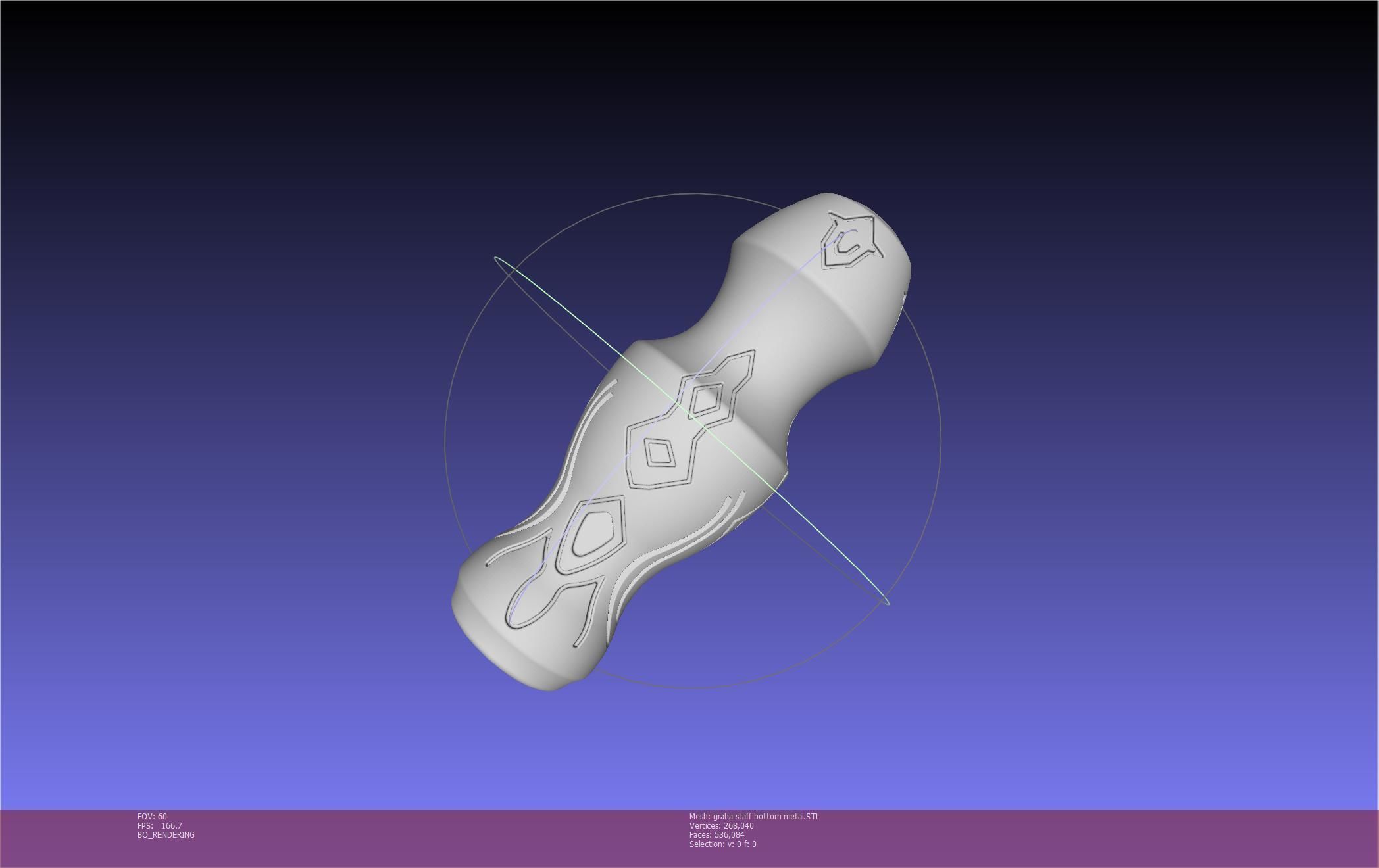 Final Fantasy XIV Graha Staff Printable Assembly 3D print model_50