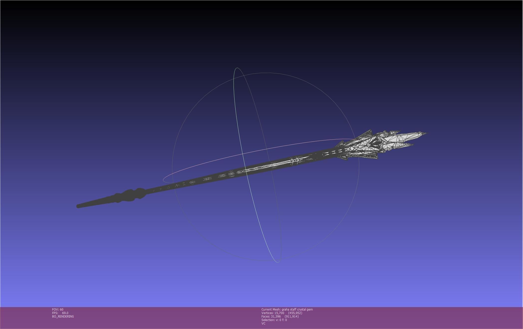 Final Fantasy XIV Graha Staff Printable Assembly 3D print model_16