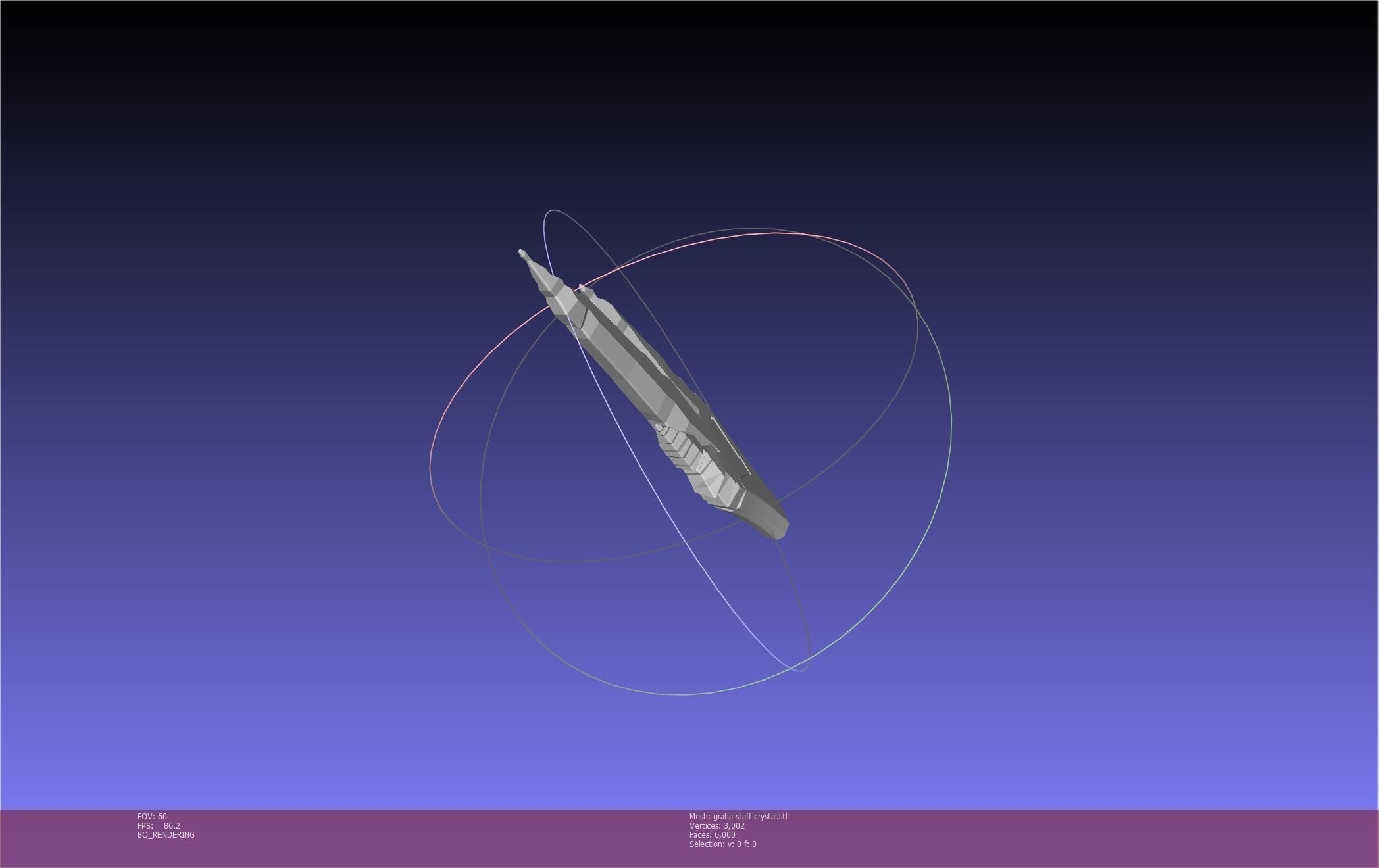 Final Fantasy XIV Graha Staff Printable Assembly 3D print model_101