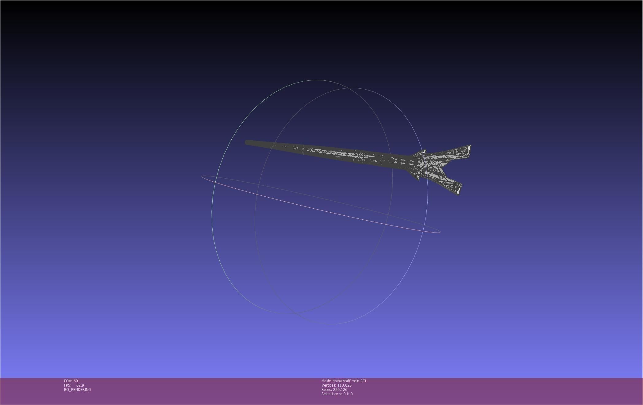 Final Fantasy XIV Graha Staff Printable Assembly 3D print model_140